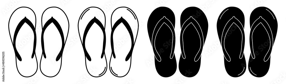 Slippers Icons Vector Slippers Icons Vector