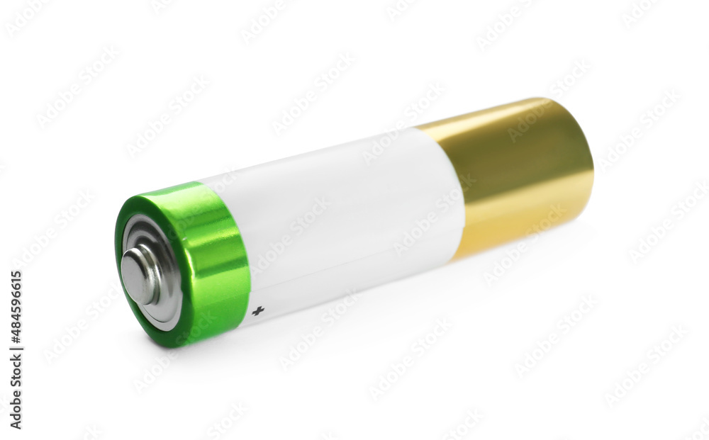 New AA battery isolated on white. Dry cell New AA battery isolated on white. Dry cell