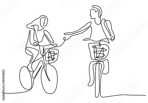 One continuous single line ...