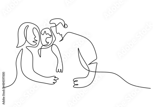 One continuous single line ...