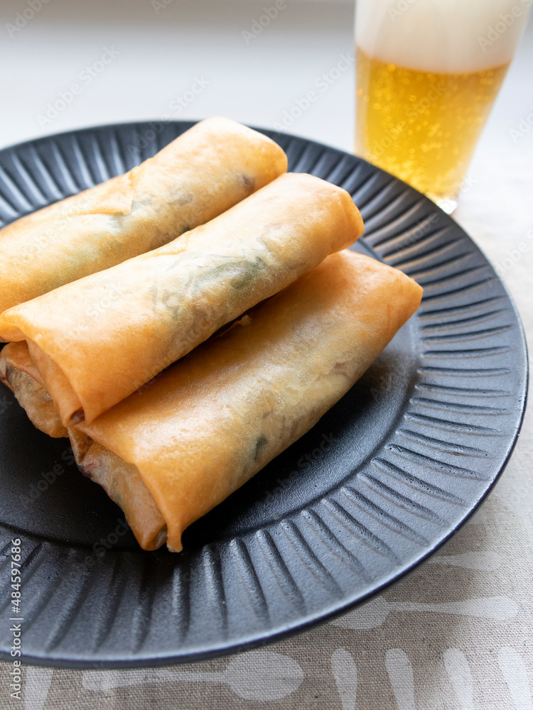 春巻きとビール