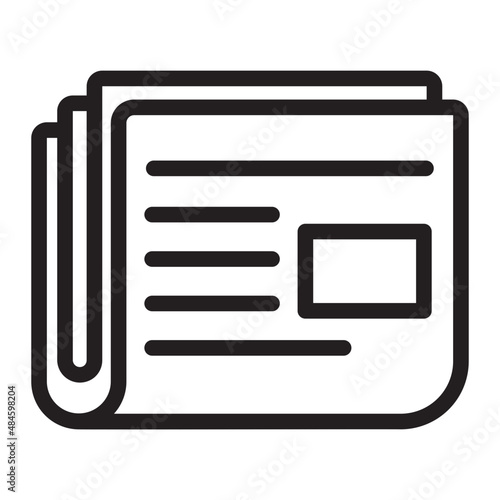 newspaper line icon