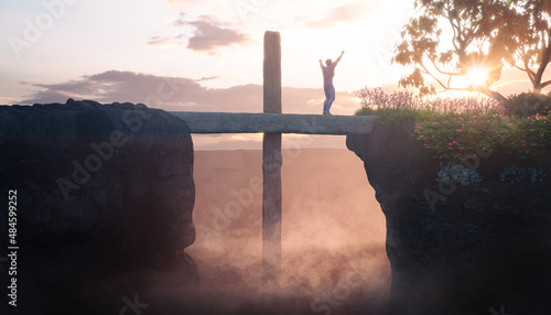 Fotografering Crucifixion and Resurrection concept