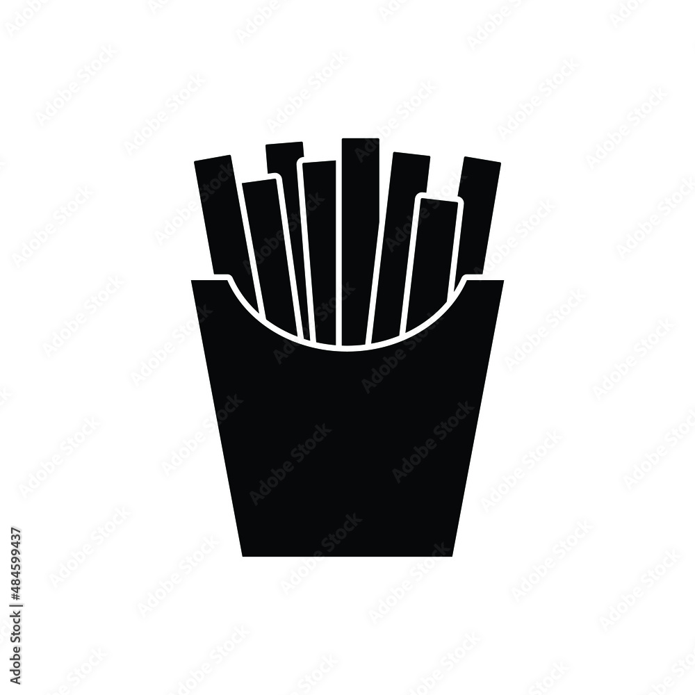 French fries vector icon fast food