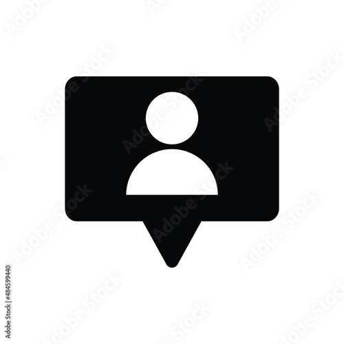 People chat icon vector avatar sign. User or follower icon