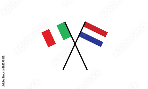 Italy Netherlands flag friendship cooperation diplomacy symbol