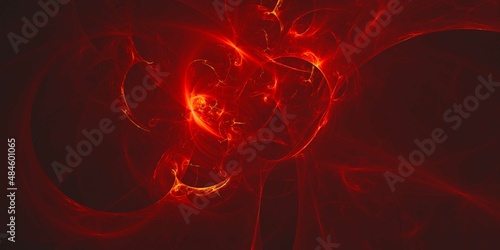 3D rendering abstract multicolor fractal background