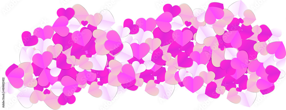 Abstract background with scatter of hearts. Valentine's Day. Vector design for business, corporate, party, festive, seminar, presentations and talks, websites, webpage, handphone background.