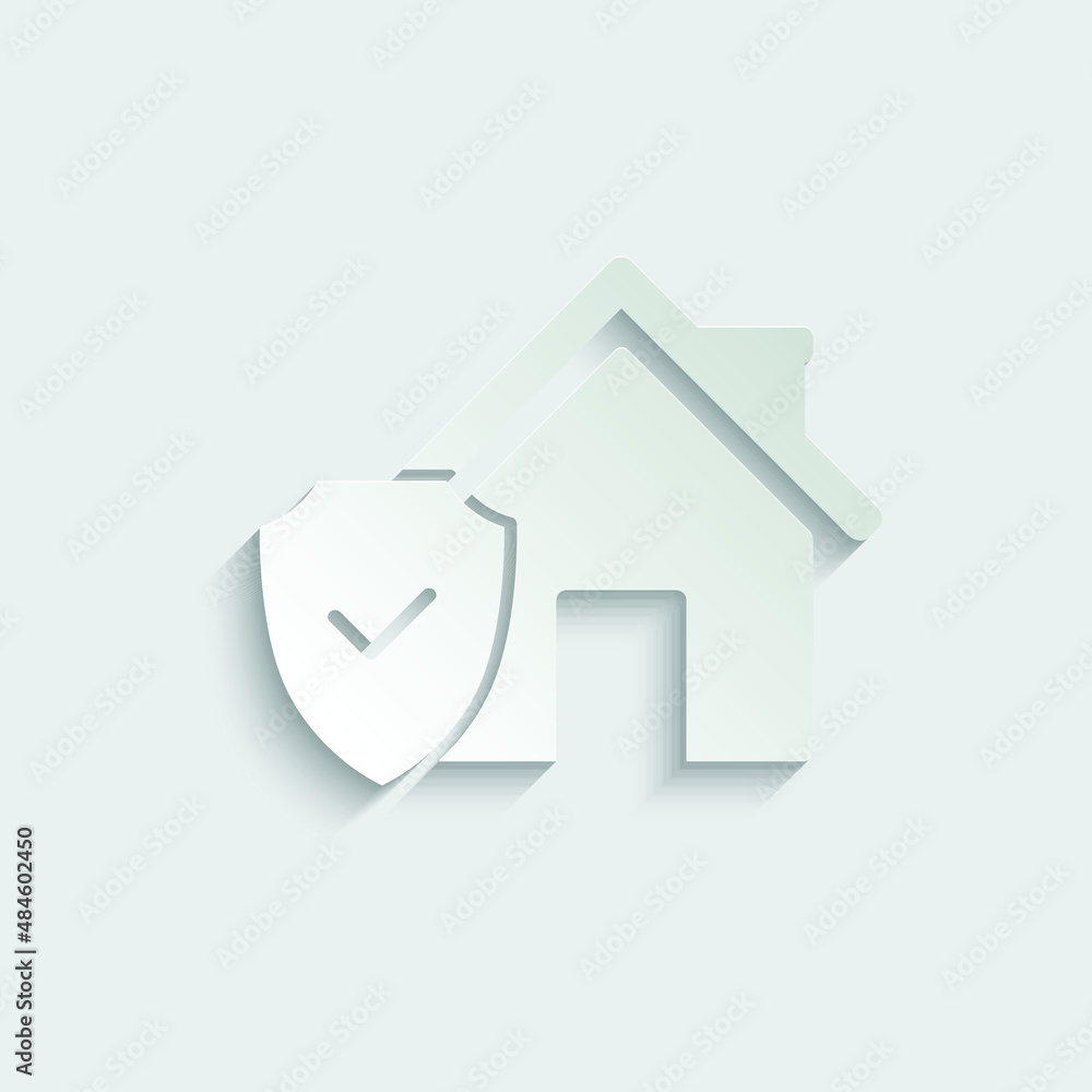 Fototapeta premium home house protect security and protection icon