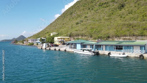 aerial arrival at the West End Ferry Service in the British Virgin Islands, private port of entry photo