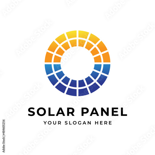 solar panel vector logo design