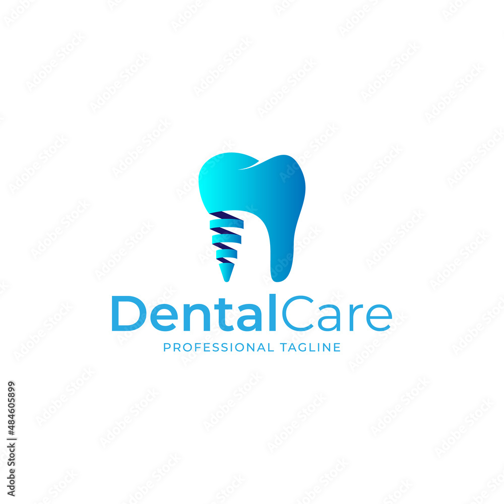 modern dental care logo design vector modern dental care logo design vector