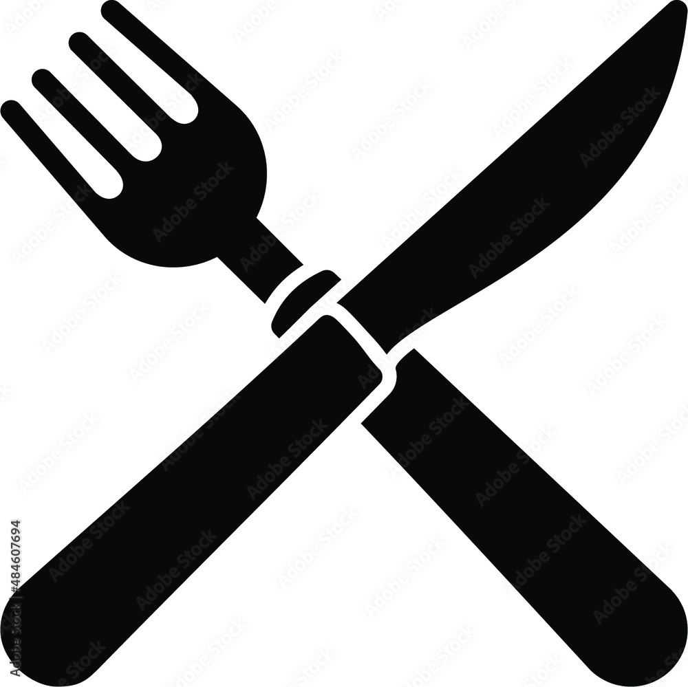 Fork and Knife Glyph Icon Fork and Knife Glyph Icon