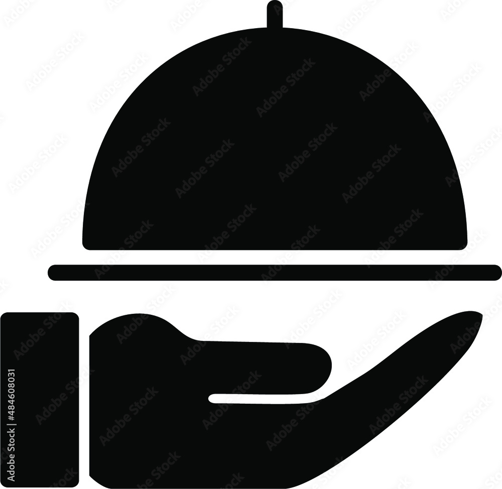 Serve Dinner Glyph Icon Serve Dinner Glyph Icon