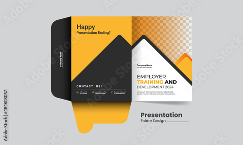 Business Presentation folder design. The layout is for posting information about Folder design, cover for catalog, brochures.