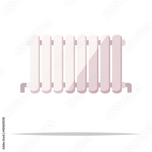 Central heating radiator vector isolated illustration