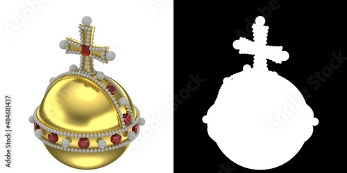 3D rendering illustration of a royal orb photo