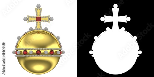 3D rendering illustration of a royal orb photo