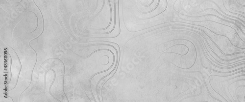 Topography relief, Vector contour topographic map background, vector illustration of topographic line contour map, Outline cartography landscape. Modern poster design. Trendy cover with wavy lines.