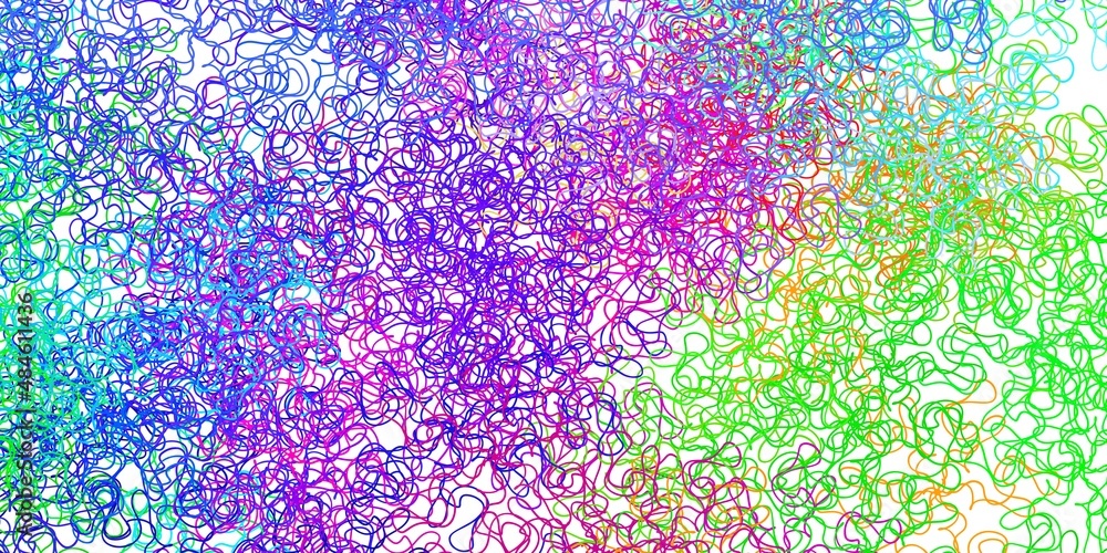 Obraz premium Dark multicolor vector template with curved lines.