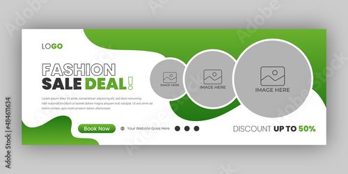 Fashion sale social media facebook cover design template