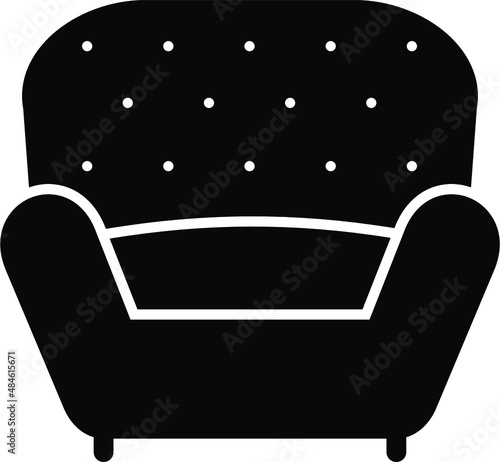 Bedroom Chair Glyph Icon