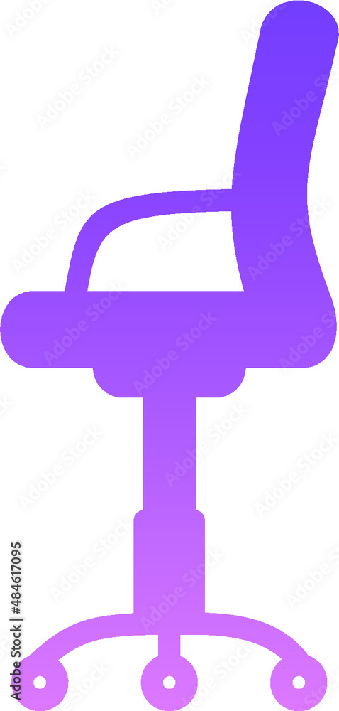 Office Chair III Glyph Gradient icon Office Chair III Glyph Gradient icon