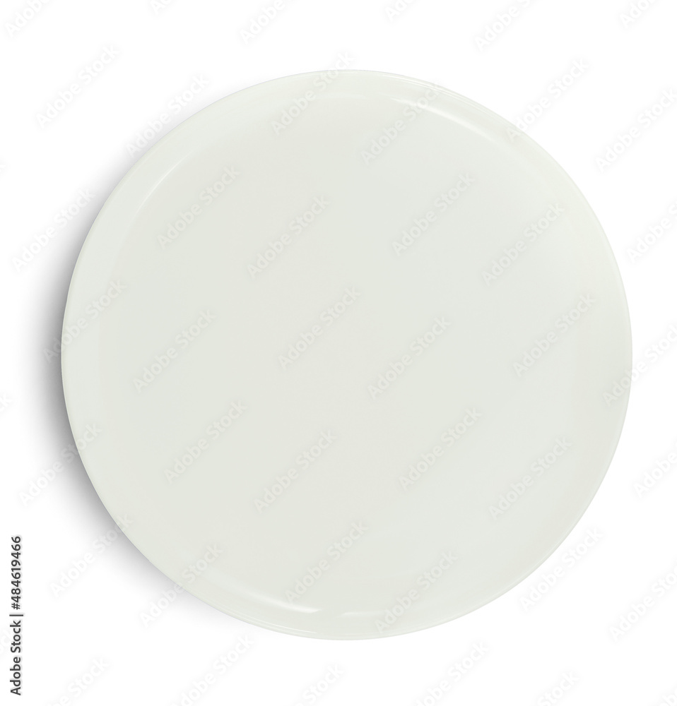 empty plate isolated on white background