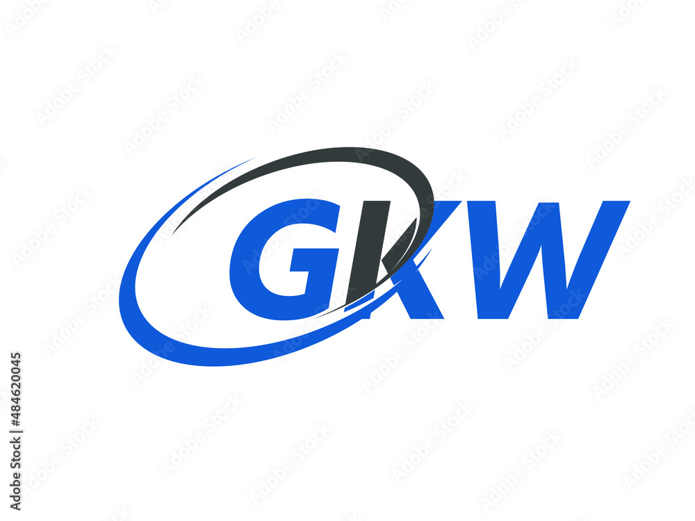 GKW letter creative modern elegant swoosh logo design GKW letter creative modern elegant swoosh logo design