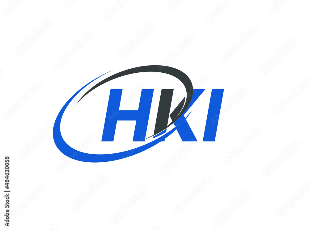 HKI letter creative modern elegant swoosh logo design HKI letter creative modern elegant swoosh logo design