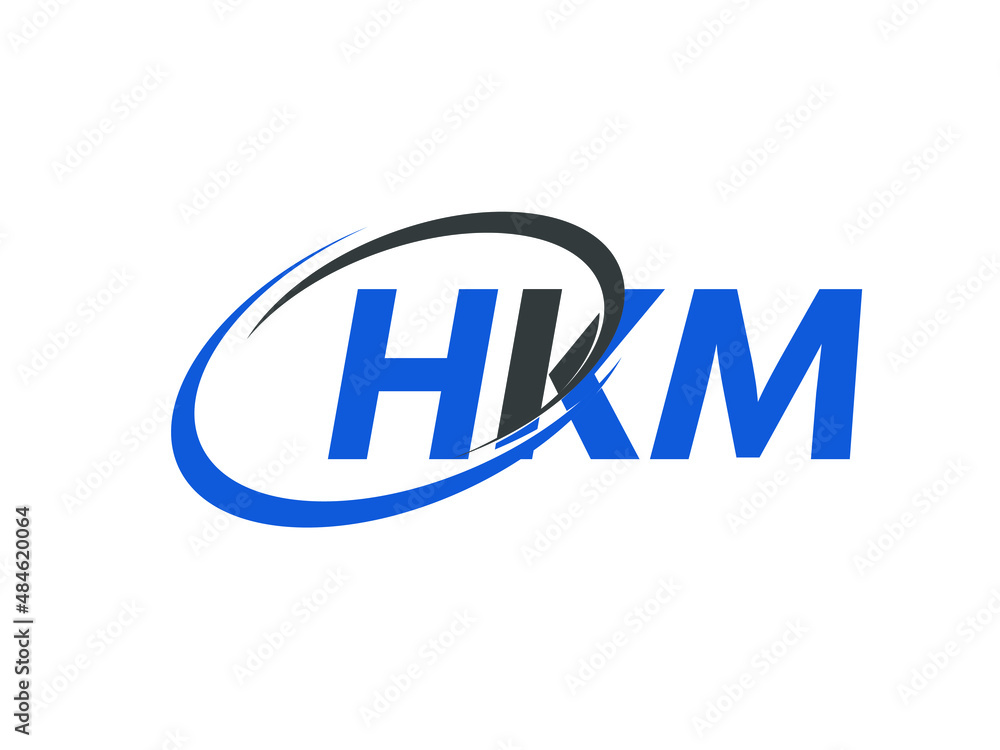 HKM letter creative modern elegant swoosh logo design HKM letter creative modern elegant swoosh logo design