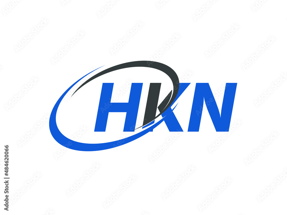 HKN letter creative modern elegant swoosh logo design HKN letter creative modern elegant swoosh logo design