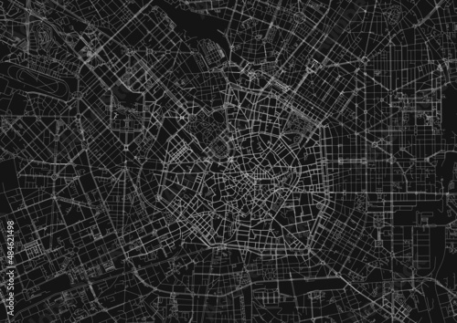 Area map of Milan, Italy