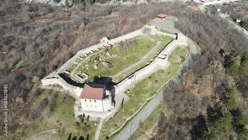 Amazing Aerial view of town of Bratsigovo, Pazardzhik region, Bulgaria photo