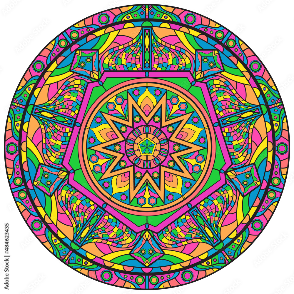 Mandalas for book. Decorative round ornaments