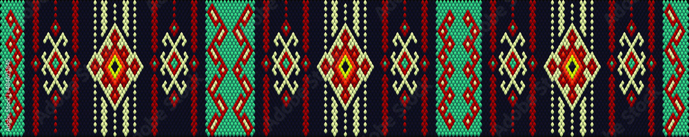 Ornament  is made in bright  juicy perfectly matching colors  navajo. Ornament mosaic ethnic folk pattern.