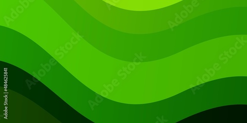 Light Green vector texture with curves. Gradient illustration in simple style with bows. Pattern for websites, landing pages.