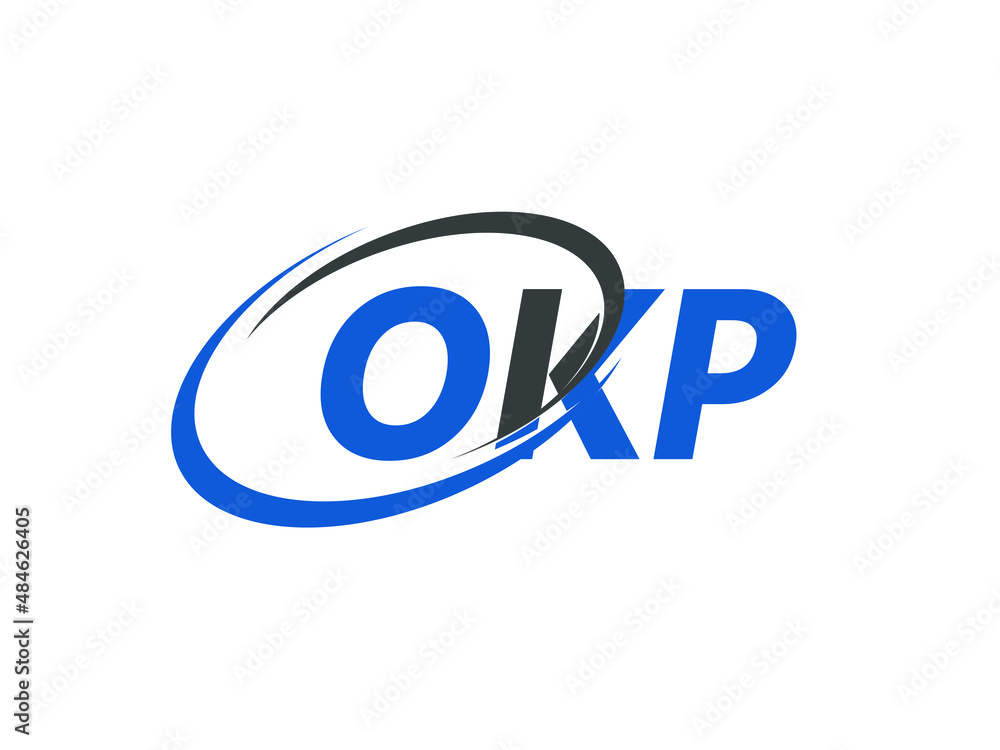 OKP letter creative modern elegant swoosh logo design OKP letter creative modern elegant swoosh logo design