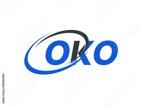 OKO letter creative modern elegant swoosh logo design