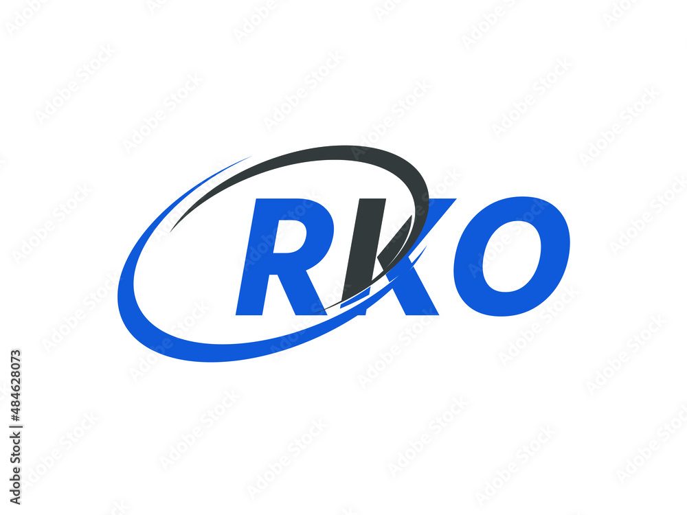 RKO letter creative modern elegant swoosh logo design RKO letter creative modern elegant swoosh logo design