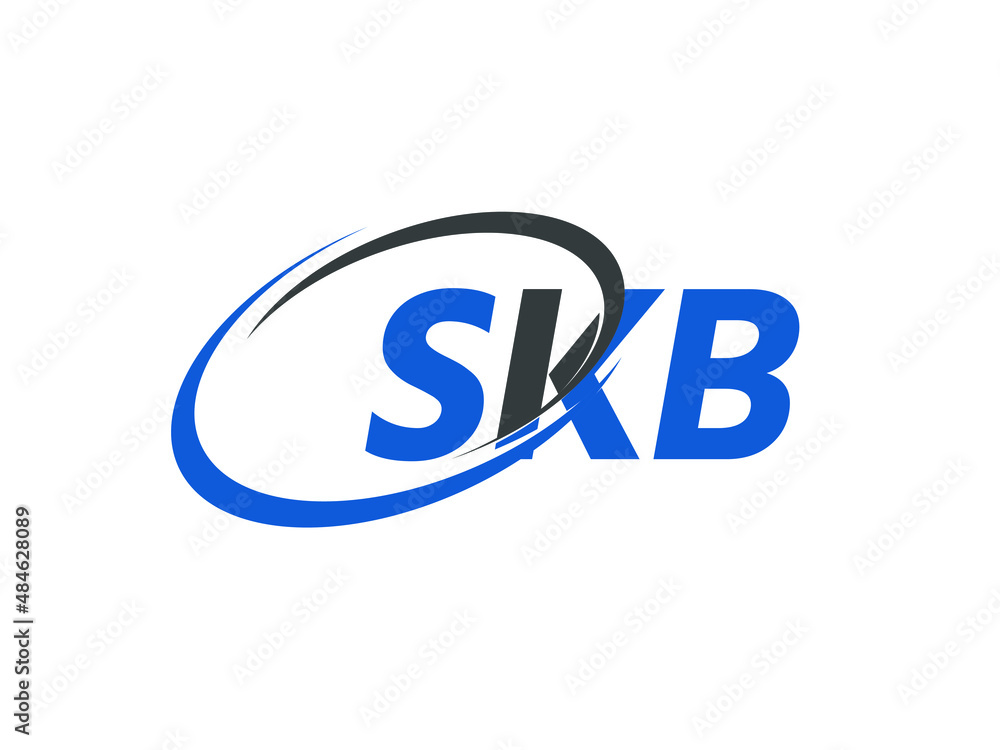 SKB letter creative modern elegant swoosh logo design SKB letter creative modern elegant swoosh logo design