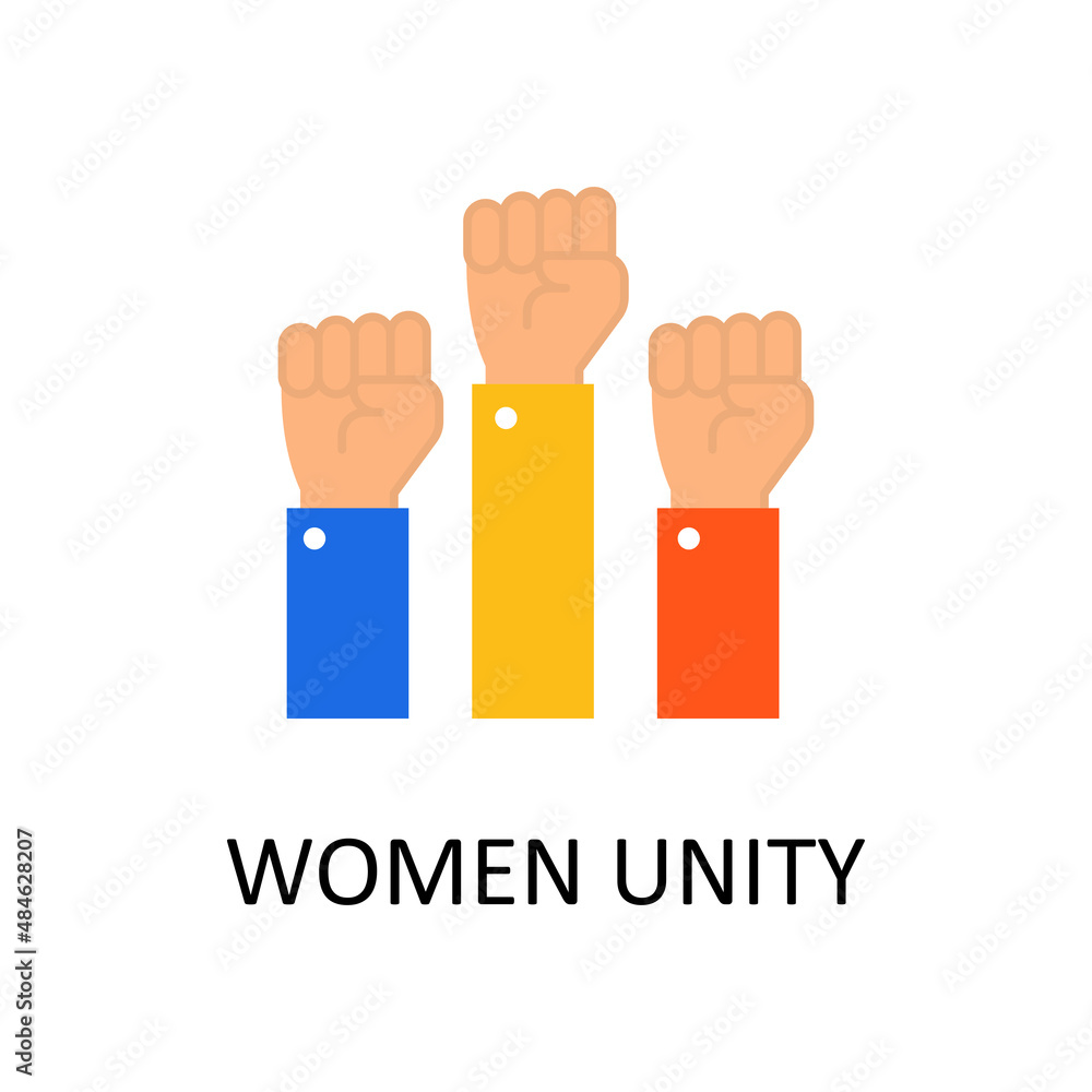 Women Unity vector Flat Icon Design illustration. Home Improvements Symbol on White background EPS 10 File Women Unity vector Flat Icon Design illustration. Home Improvements Symbol on White background EPS 10 File