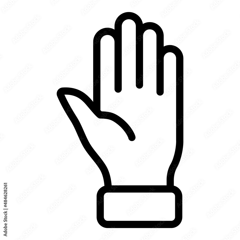 Palm Hand Flat Icon Isolated On White Background Palm Hand Flat Icon Isolated On White Background