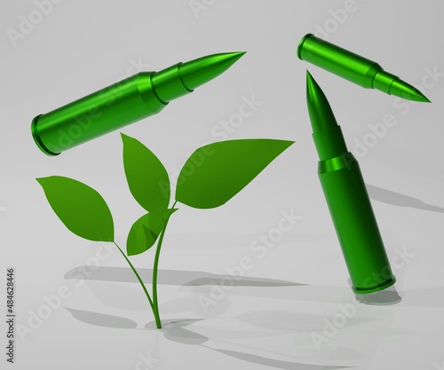 Green bullet, green ammunition or green ammo as a solution for environmental friendly weapon