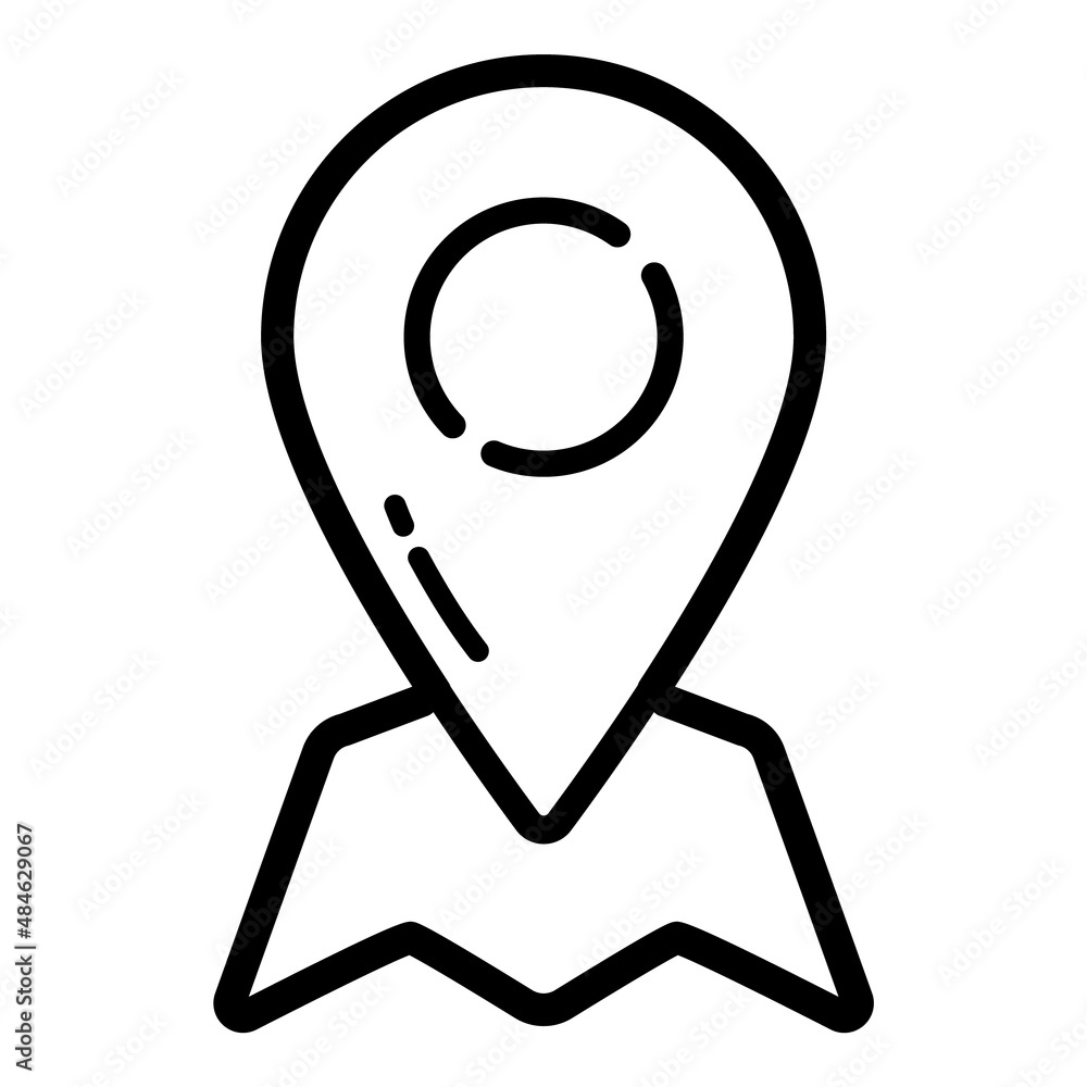 Map Pin Flat Icon Isolated On White Background Map Pin Flat Icon Isolated On White Background