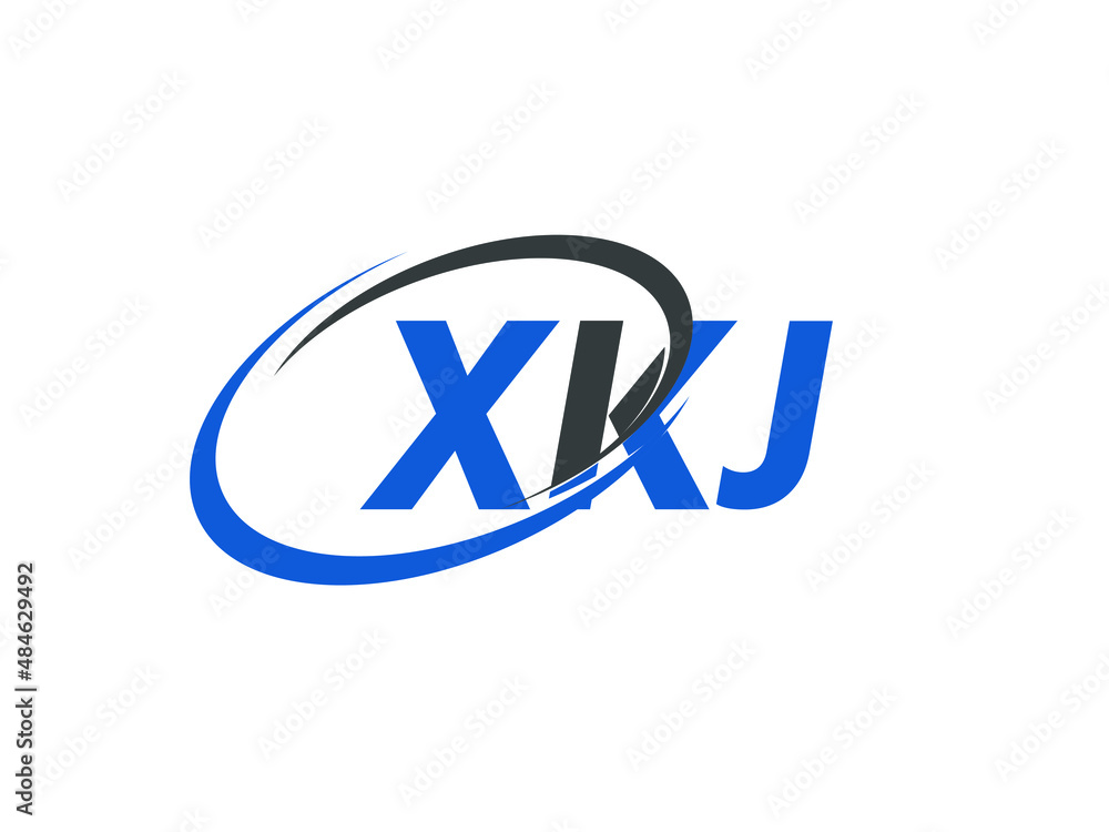 XKJ letter creative modern elegant swoosh logo design XKJ letter creative modern elegant swoosh logo design