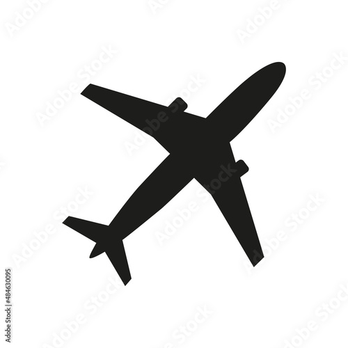 Airplane. Vector image. Icon.