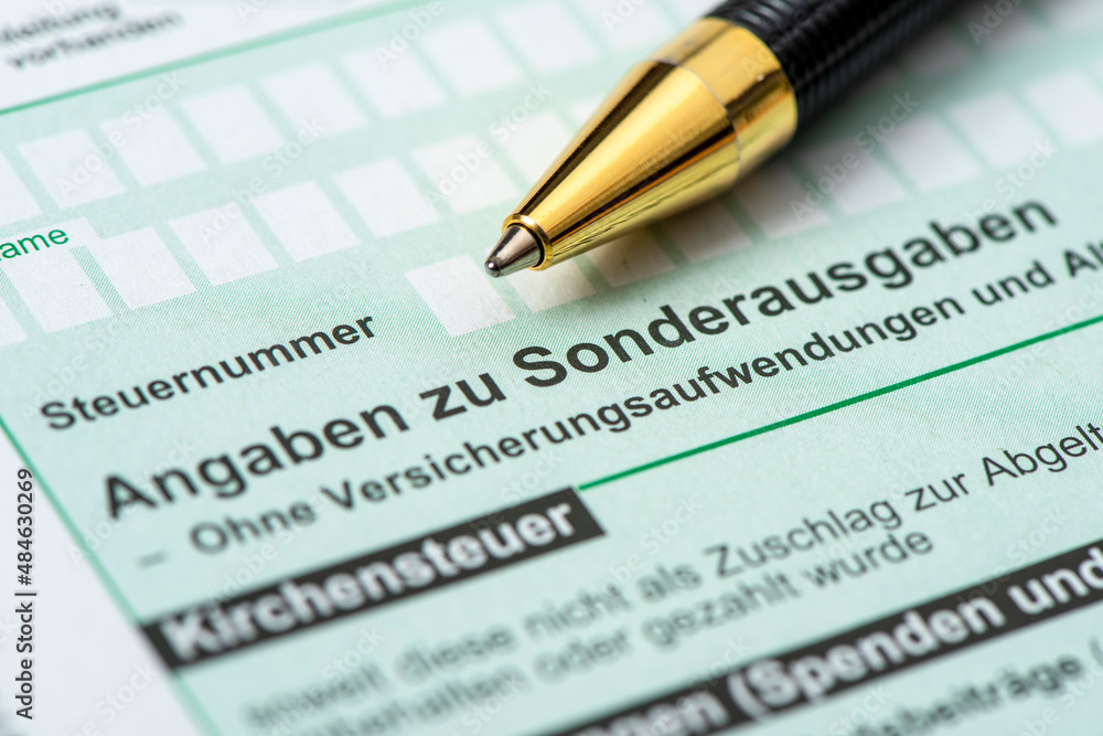 Steuererklärung für Finanzamt mit Formular Steuererklärung für Finanzamt mit Formular