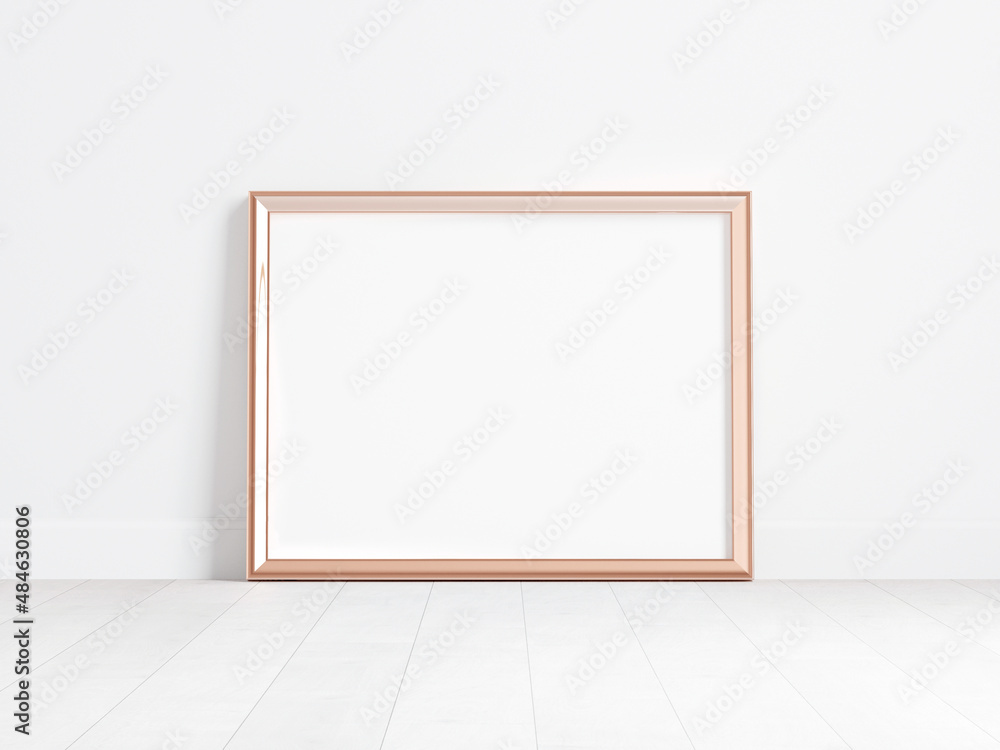 gold frame mockup, horizontal gold frame, poster frame, mockup for art, minimalist gold frame, 3d render gold frame mockup, horizontal gold frame, poster frame, mockup for art, minimalist gold frame, 3d render