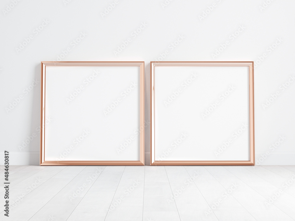 gold frame mockup, square gold frames, poster frame, mockup for art, minimalist gold frame, 3d render gold frame mockup, square gold frames, poster frame, mockup for art, minimalist gold frame, 3d render